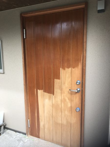 木製玄関戸　
